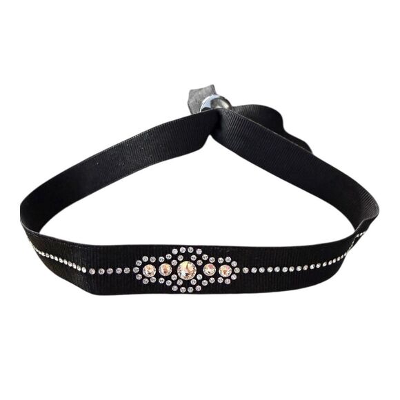 Les Interchangeables Adjustable Swarovski Crystal Choker with Black Stretch Ribb - Picture 3 of 8